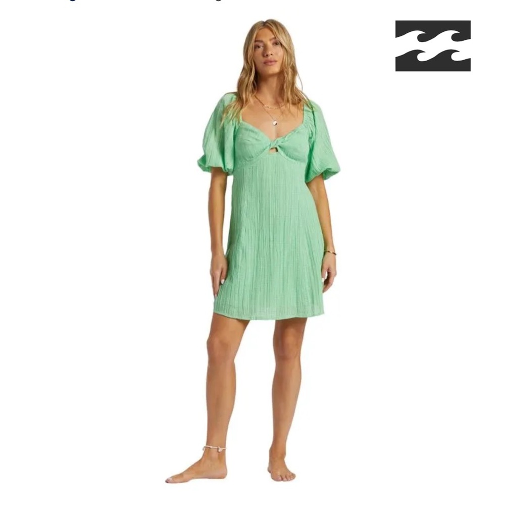 Billabong Sol Puff Sleeve Mini Dress - Picture 10 of 12